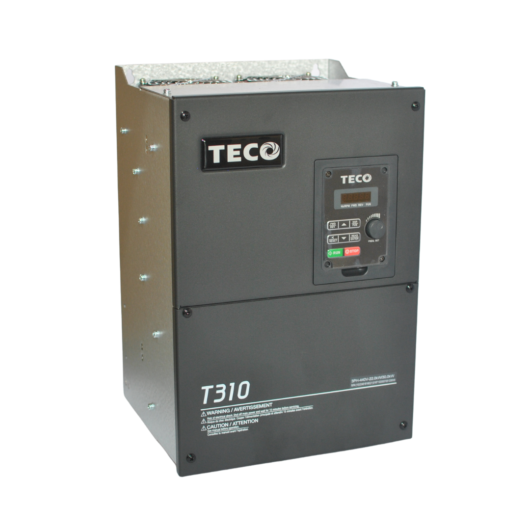 TECO FREQUENCY INVERTER, T310 CT=100HP/VT=125HP,FLUX CURRENT VECTOR CONTROL(150% RATED CURRENT@1MIN)